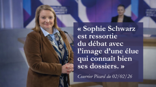 Sophie Schwarz sur le plateau de l'émission Dimanche en Politique de France 3 Picardie